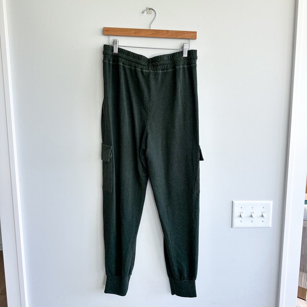 Sundry x Evereve Everyday High Rise Cargo Sweatpants Green L - Picture 3 of 10